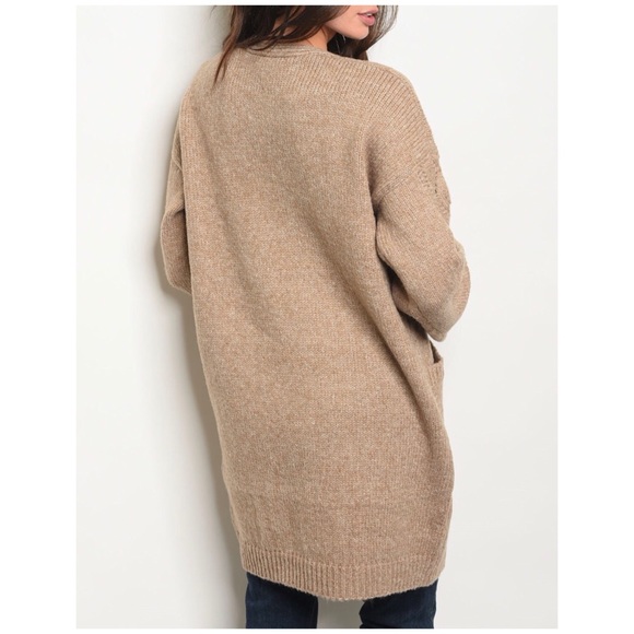 ❄️MOCHA CHUNKY KNIT CARDIGAN - Picture 6 of 13